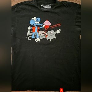 XL Black Johnny Cupcakes x The Simpsons Collab T Shirt
